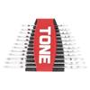 TONE Thin Wrench Set DSTO1200P Set (with Holder) Red/Black, 12-Piece