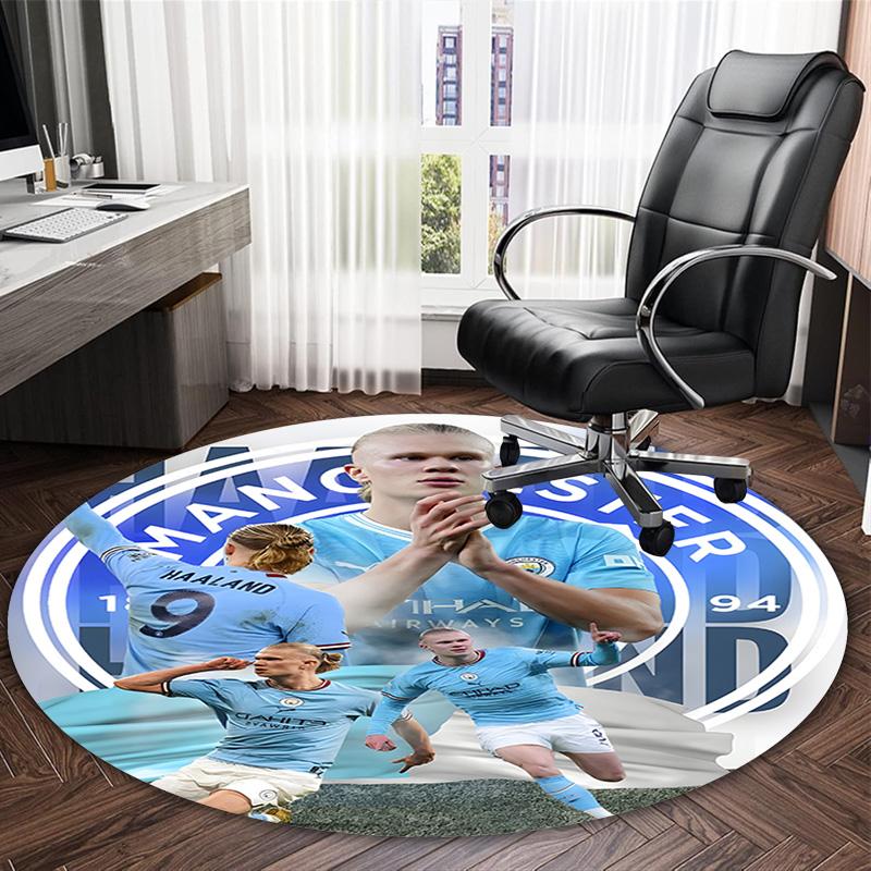 1pc Haaland12 Carpet, Round Rug, Comfortable, Suitable for Entryways, Living Rooms, Office, And Bedrooms, Christmas Decoration