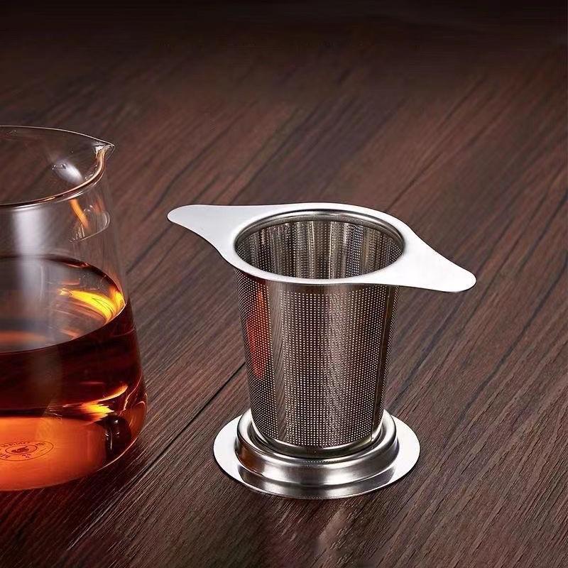 1 шт. Очень тонкий заварочный чайник для рассыпного чая, 304 нержавеющая сталь, чайное ситечко, чайный фильтр с крышкой и термостойкими ручками
