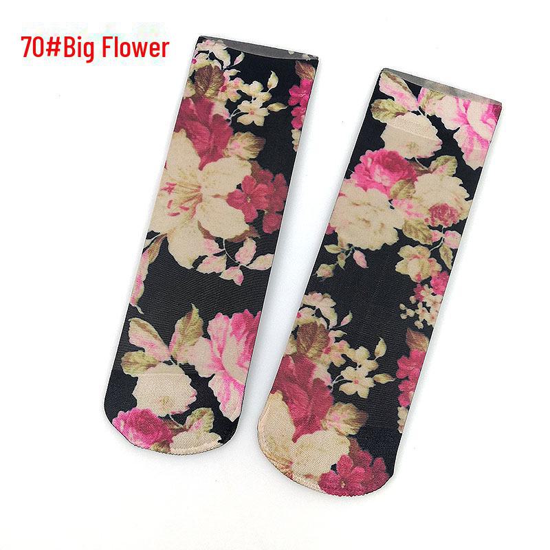 Короткие летние носки в женском стиле с различными милыми узорами