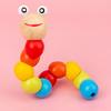 Kids Musical Instrument Wooden Xylophone Twisting Worm Rainbow Tower Clock Shape