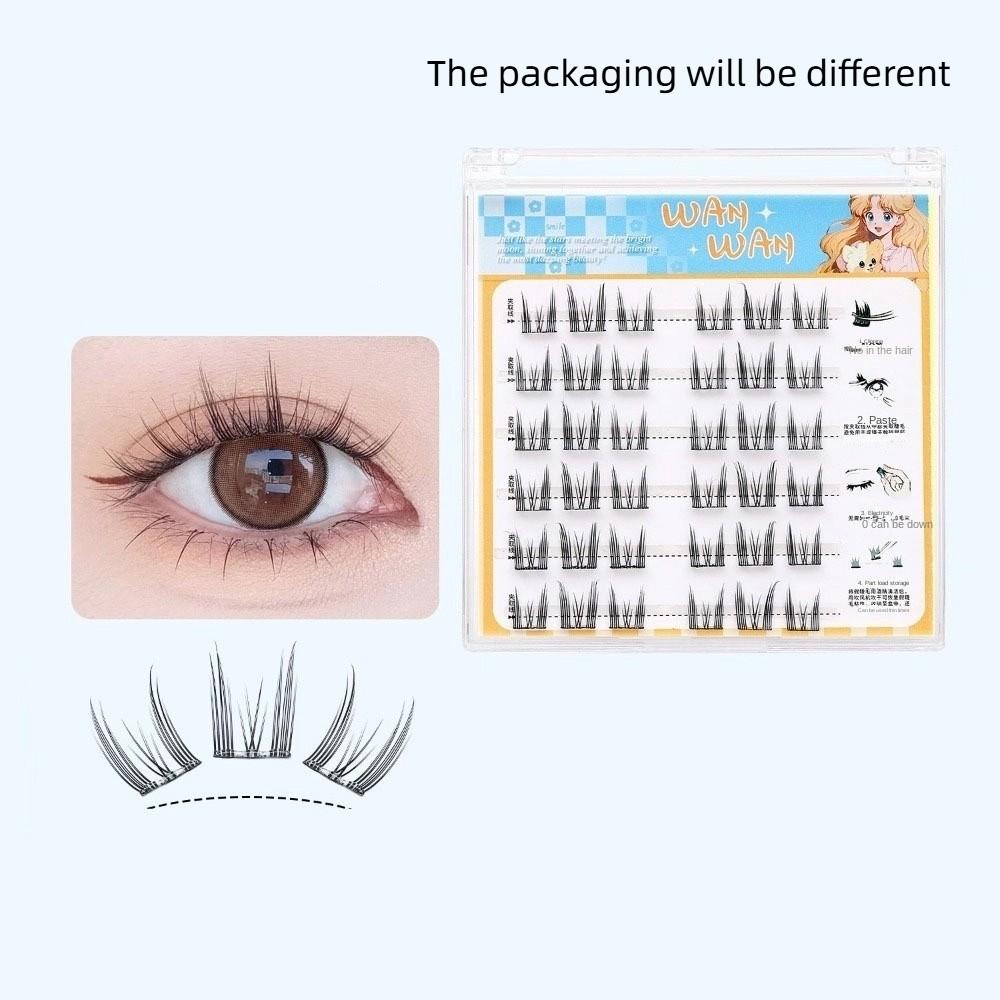 Самоклеящиеся накладные ресницы для макияжа, пучки накладных ресниц, наращивание ресниц