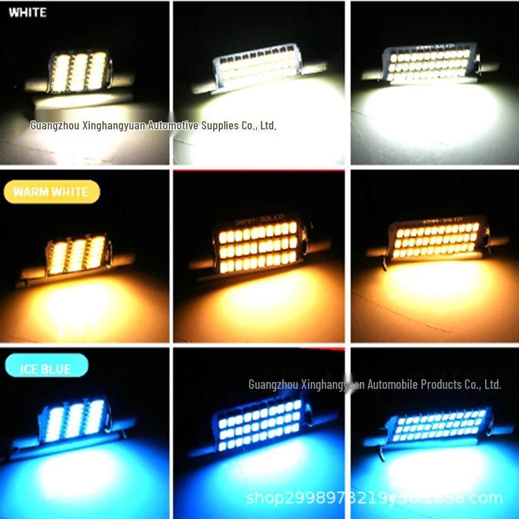 Автомобильный двухсторонний светодиодный фонарь для чтения - 41 мм 4014 SMD для салона/подсветки номерного знака/косметического зеркала, 31 мм