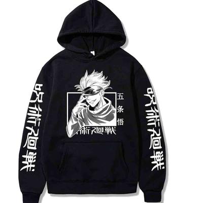 Jujutsu Kaisen Толстовки Унисекс Хип-Хоп Аниме Пуловеры Топы Свободные Длинные Рукава Весна Осень Мужская Ткань