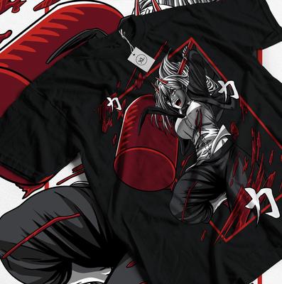 Anime Chainsaw Unisex Power Blood Hammer Black TShirt Gift For Friends