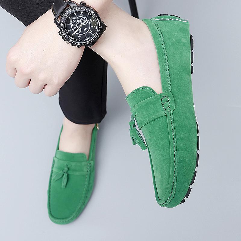 Мода Новый Стиль Мужские Деловые Лоферы Замшевая Кожа Слипоны Балетки Ручной Работы Повседневная Обувь Формальная Свадебная Обувь для Вождения Дышащие Мокасины