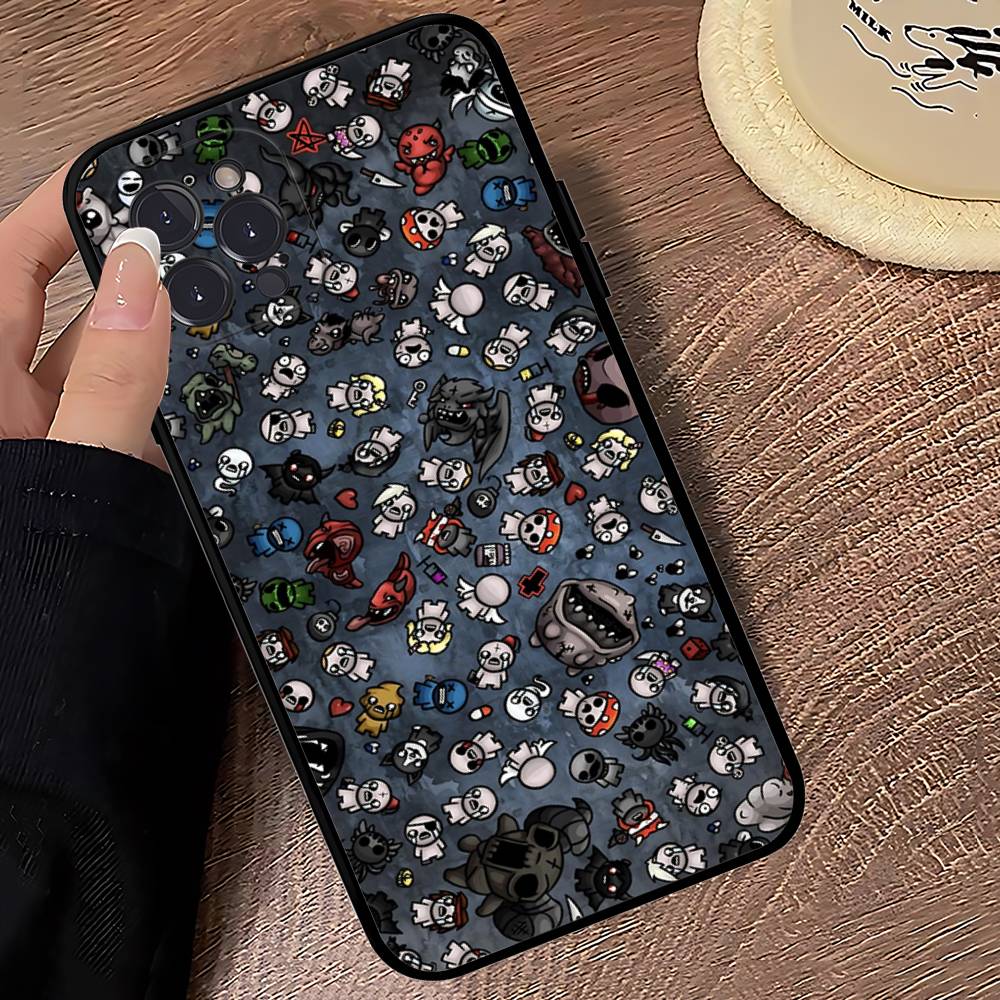 Чехол для телефона The Binding Of I-Isaac Black Мягкий для iPhone 16 15 14 13 11 12 17 Pro Max Mini Plus