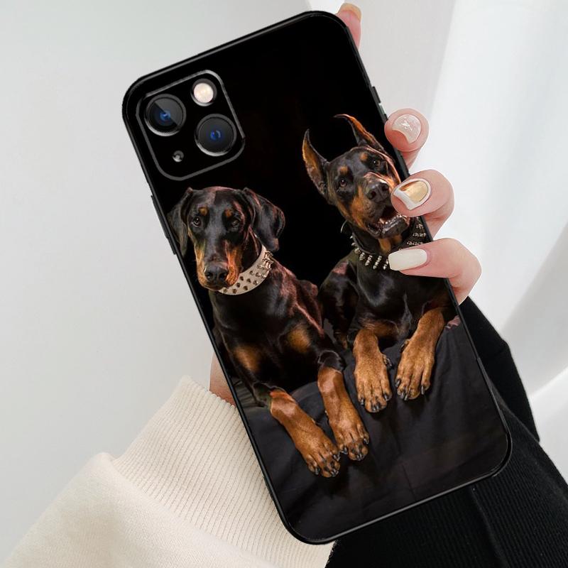 Чехол для телефона с таксой и доберманом для iPhone 17 Pro Max 16 15 11 13 12 14 Pro Max mini 15 16 Plus 16e 17 Air Cover