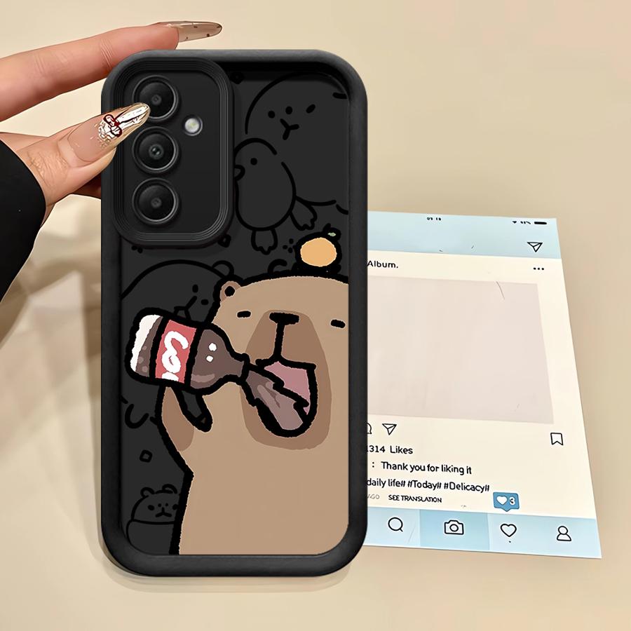 Чехол для телефона Samsung Galaxy A26 A22 A33 A32 A34 A24 A13 A56 A14 A23 A12 A36 A16 Мягкий чехол Милая капибара