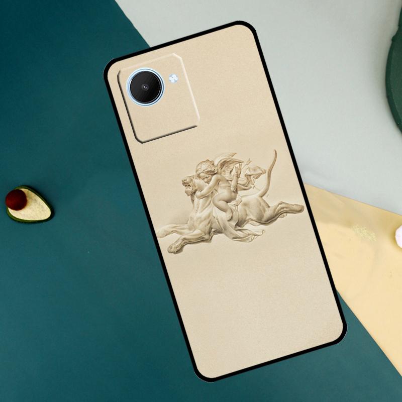 Angel Cupid Art Paint For Realme C63 C61 C71 C55 C67 C51 C75 C65 C53 10 11 12 13 14 Pro Plus GT6 GT7 15 Pro Case
