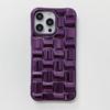 Роскошный чехол для телефона с 3d сетчатым плетением для Iphone 14 11 12 13 Pro Max 14 Plus, мягкий защитный чехол с яркой кожей