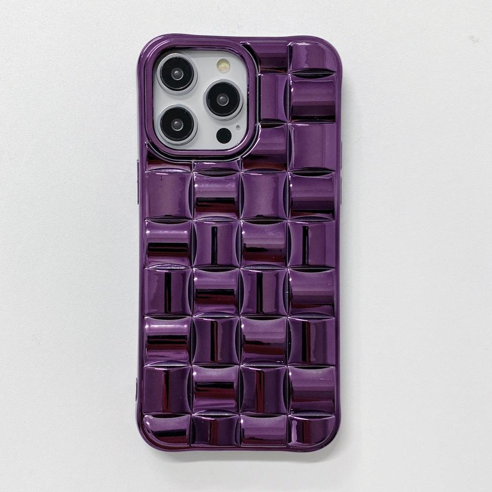 Роскошный чехол для телефона с 3d сетчатым плетением для Iphone 14 11 12 13 Pro Max 14 Plus, мягкий защитный чехол с яркой кожей
