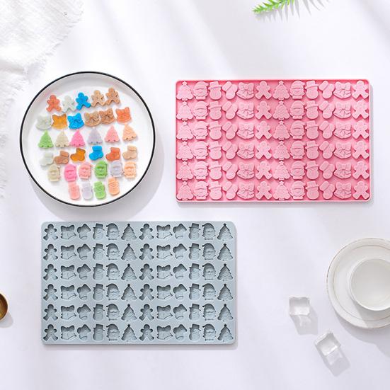 Рождественские силиконовые формы 72-гнездные мини рождественские фигурки устойчивы к высоким/низким температурам легко