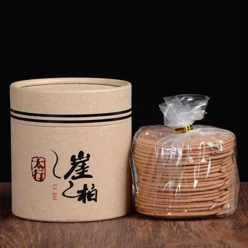 Natural Agarwood & Sandalwood 48-Coil Incense for Bedroom Air Purification with Mugwort in Home Use Paper Box