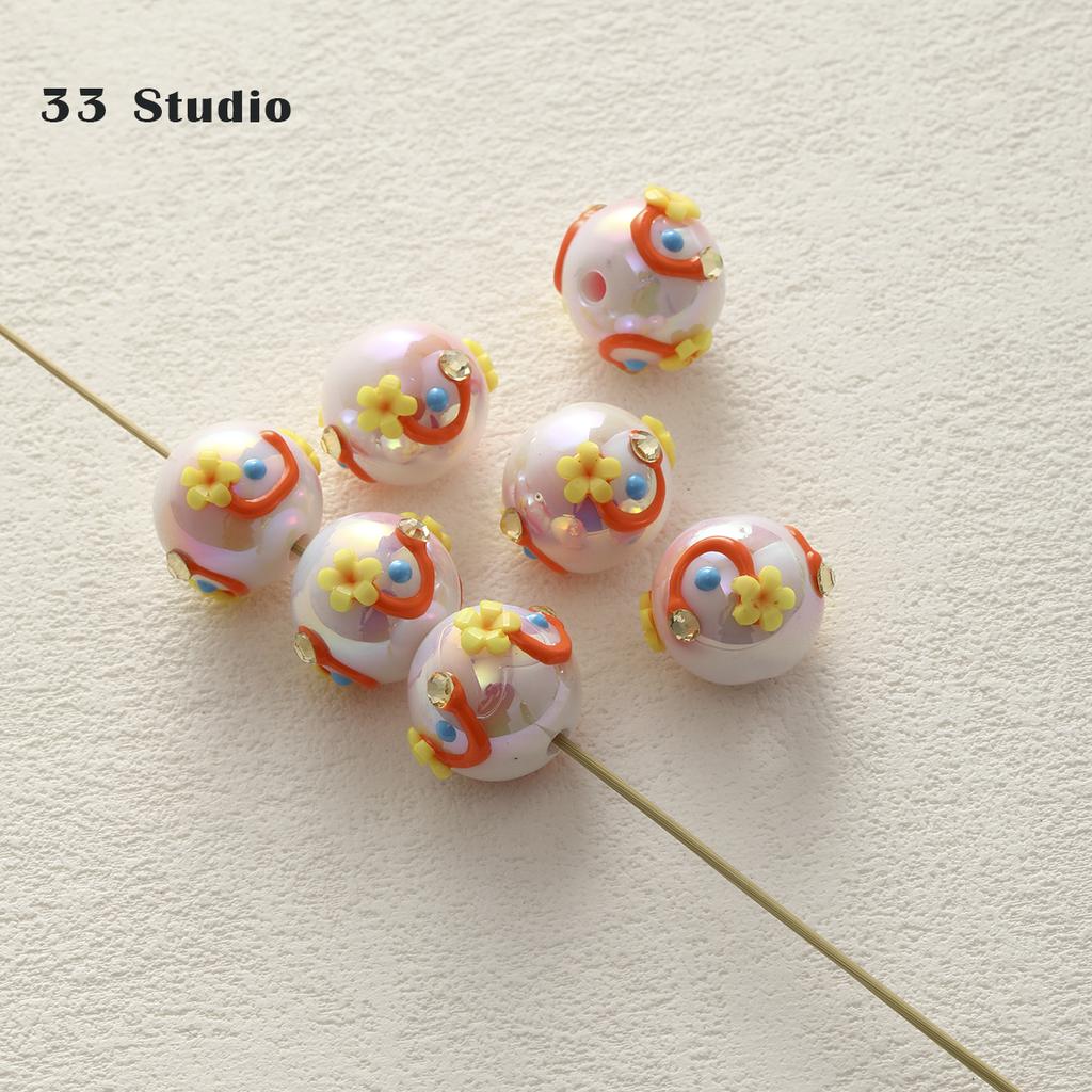 Тяжелая специальная дрель, бусины с ручной росписью, аксессуары «сделай сам», комплект материалов, цепочка для мобильного телефона, автомобильный кулон, бусины-проставки, браслет