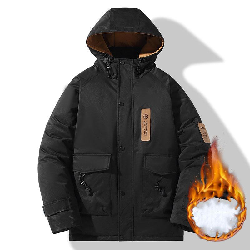 Зимние карго-парки мужские теплые толстые куртки пальто больших размеров парки модная повседневная зимняя куртка
