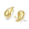 Полые серьги-капли из стерлингового серебра, европейский и американский high-end, гальваническое покрытие 18 карат золотом, блестящие, простые украшения, подарок
