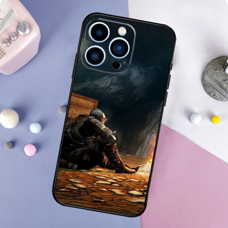 Чехол для мобильного телефона iPhone16, чехол для мобильного телефона Dark Soul, окрашенный противоударный чехол, противоударный чехол для мобильного телефона.