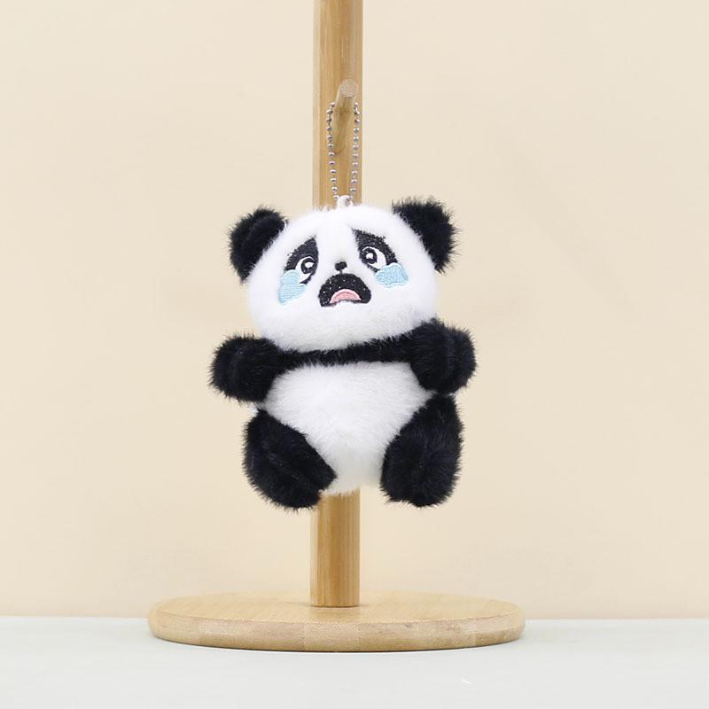 Cute And Cuddly Panda Plush Toy Keychain Soft Pp Cotton Stuffed Animal Doll