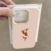 Funny Monkey Stripes Pattern Phone Case For iPhone 17 Pro Max 16 Plus 15 Pro 14 13 12 11 XR XS 17Air Lychee Textur Soft Cover
