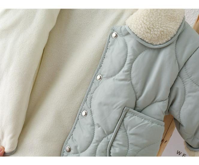 Детский хлопковый костюм на флисовой подкладке 2023: Зимняя куртка принцессы для мальчиков и девочек