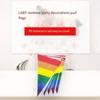 PE Rainbow Flag Triangle LGBT Pride Hand Flag Colorful Triangle Flag  Homosexual