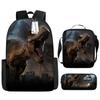 Jurassic Park European and American Retro Schoolbag First Grade~ Fourth Grade Bag Backpack