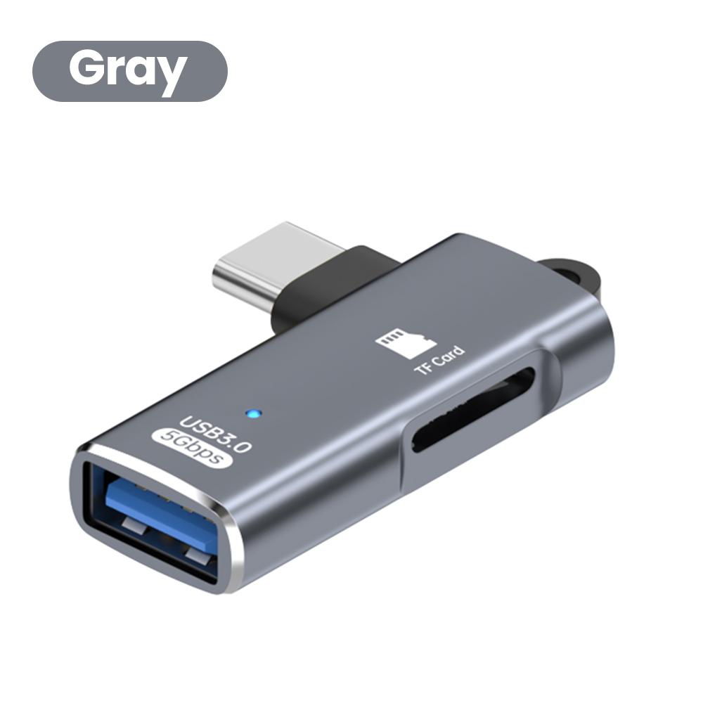 Адаптер 2 в 1 USB3.0 Type C для чтения карт TF OTG Высокоскоростная передача Чтение смарт-карт памяти Type C для iphone 15 16 ПК