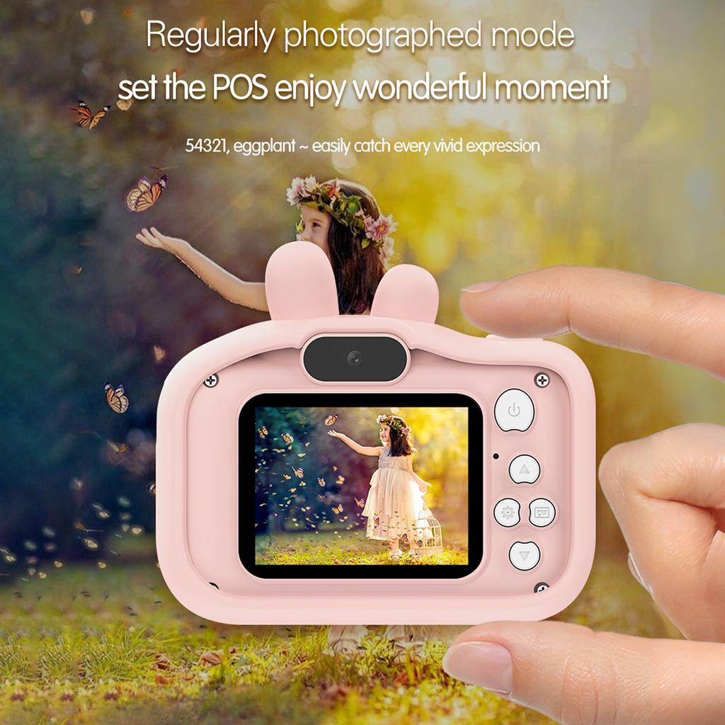 1080P Kids Digital Camera Digital Video Camera for Kids Dual Lens 2.0 Inch IPS Screen 8X Zoom