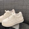 Leather Board Shoes Women's Early Spring New Thick-soled Heightening White Shoes Women's Shoes Casual Shoes Women's Sports Shoes