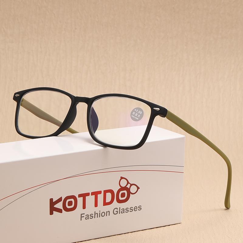 Square Anti-Blue Light Women Reading Glasses Men Plastic Computer Hyperopia Presbyopia Women Reading Eyeglasses +1.0 +1.5 +2.0