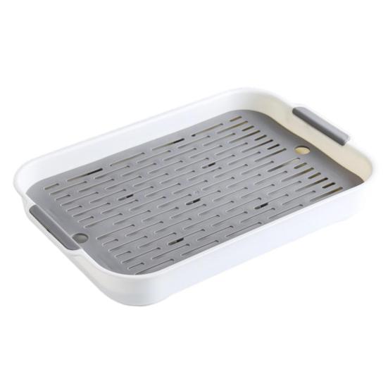 Многофункциональный поддон для слива Двухслойная пластиковая сушилка Моющаяся мусорная подставка