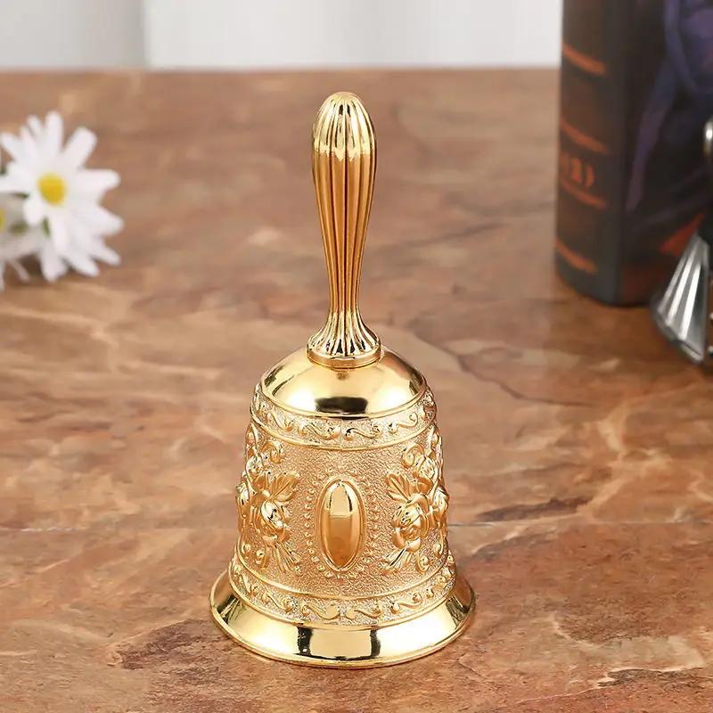 European Metal Bell Vintage Rose Bronze Handbell Home Attachment Restaurant Modern Simplicity Zinc Alloy Pet Training Handbell