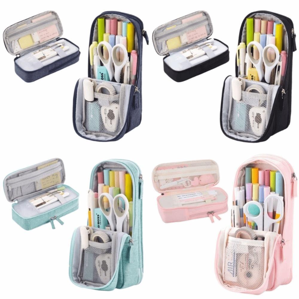 Simple Pen Storage Bag Large-capacity Student Stationary Boxes Folding Pencil Case  Children