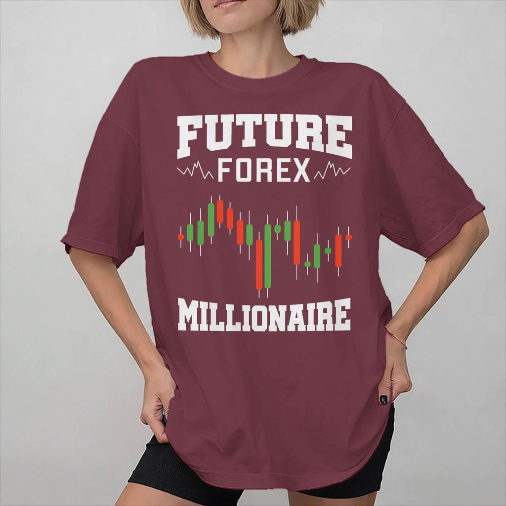 Future Forex Millionaire Chart Tee Shirt For Unisex Wounisex Printed T Shirts Cotton Clothing
