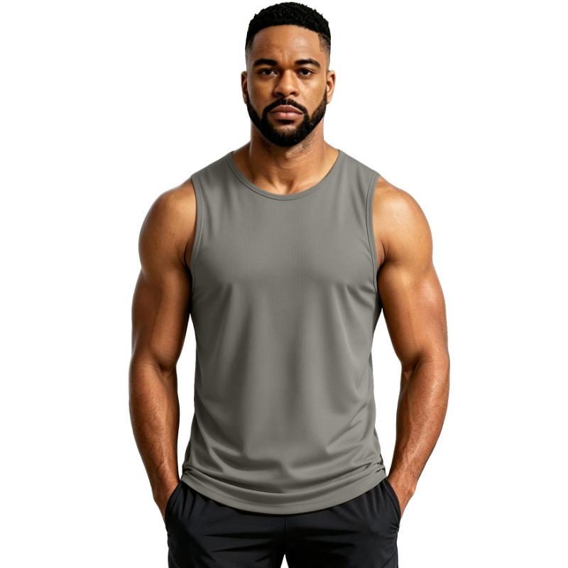 Men S Sleeveless Workout Tank Top Summer Breathable Quick Dry