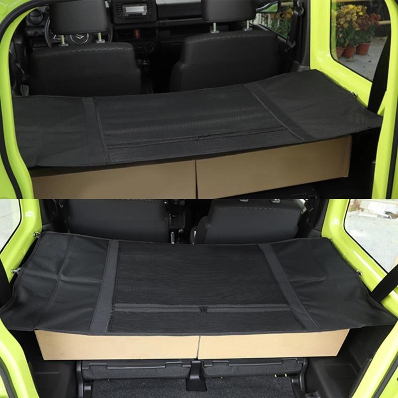 Для Jimny JB64 JB74 Задняя крышка багажника Полка для груза Тент для груза Сетка для багажа Сумка для хранения Шторка с карманом-органайзером
