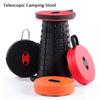 Folding Stool Heavy Duty Collapsible Telescoping Stool with Load Capacity 400lbs Portable Retractable Stool for Camping Fishing.