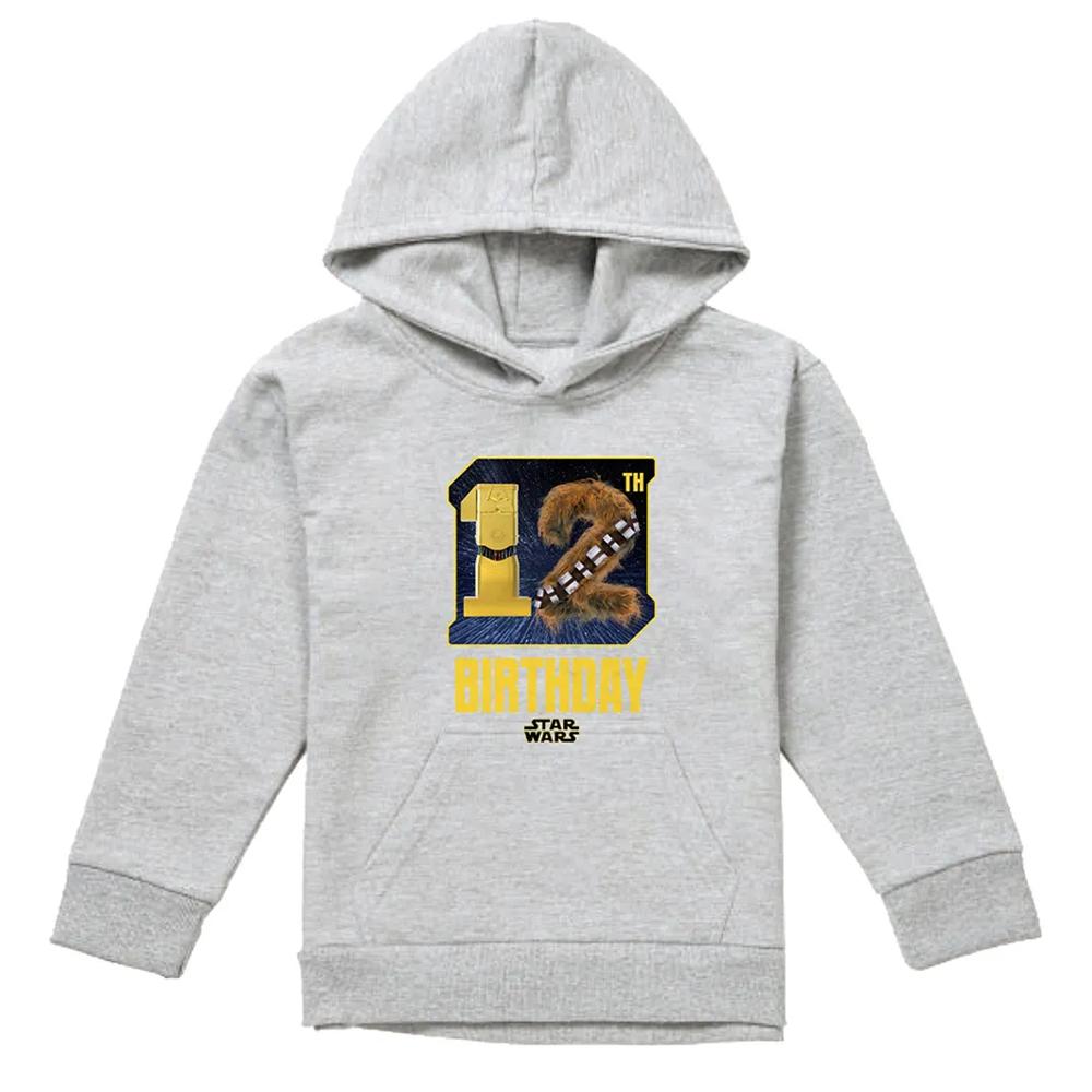 Disney Star Wars Childrens/Kids C3PO Chewbacca 12th Birthday Hoodie
