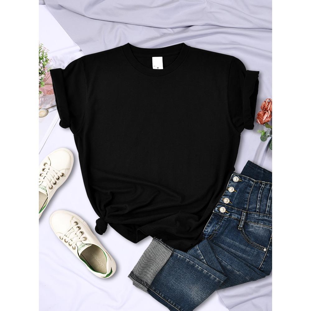 Summer Women Solid Color T-Shirts Comfortable All-Match Multicolor Clothes Loose O-Neck Short Sleeve Tees Casual Female Tops