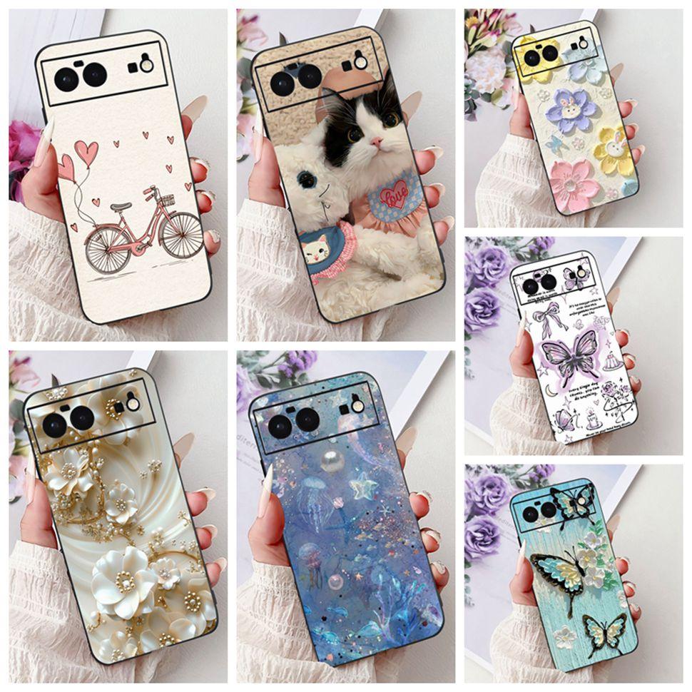 For Google Pixel 6 Case Cute Animals Soft Silicone Phone Cases For Google Pixel 6 Pixel6 Coque Ultra-thin TPU Back Cover Housing