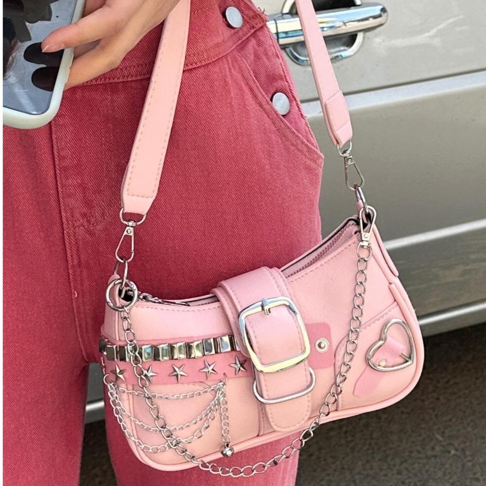 Корейский стиль Y2k сумка подмышкой панк женская сумка кавайная сумка через плечо уличная одежда