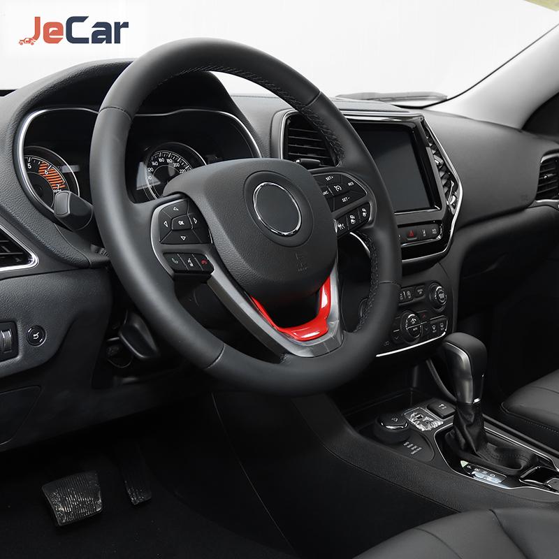 ABS автомобильный руль украшения крышка отделка наклейки для Grand Cherokee Jeep Cherokee 2014 up салон автомобиля