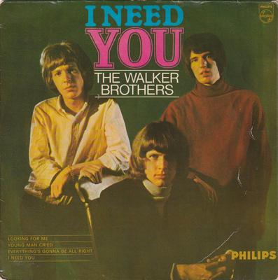 7-дюймовая пластинка WALKER BROTHERS - I Need You BE12596 Philips 1966 UK Соул/Фанк Б/У
