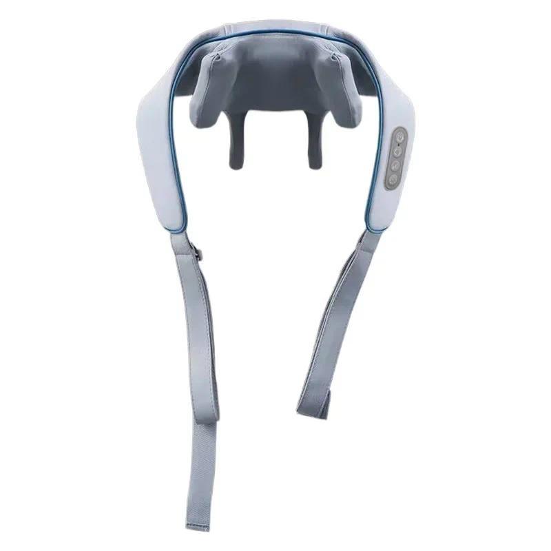 Массажная подушка для шеи и плеч, 3D-массаж, расслабляющий массаж спины, беспроводной электрический массажер для шеи.