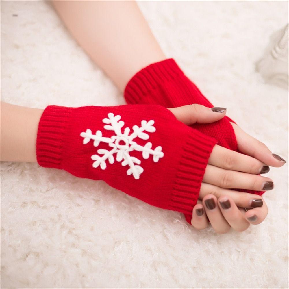Soft Knitted Gloves Keep Warm Mittens Fashion Half Finger Gloves Men Women