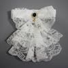 Renaissance Tulle Ruffled Neck Collar Clown Lace Choker Ruffle Collar Victorian Style Costume Collar