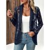 Lace Hollow Blazer Women's Collar Solid Color Slim Long Sleeved Thin Jacket Versatile Top Commuting and Casual Harajuku Style
