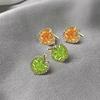 Серебряная игла Корея Дондэмун Серьги Женские Украшения для интернет-знаменитостей Простой стиль Конфетный цвет Фруктовые серьги-пусеты