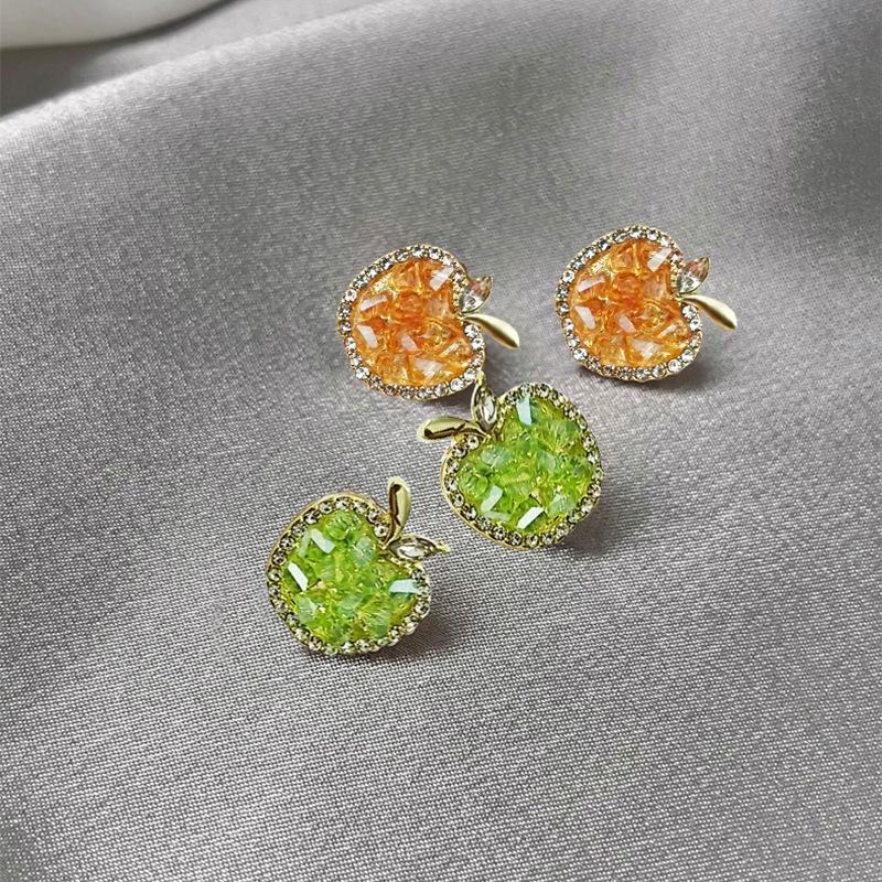 Серебряная игла Корея Дондэмун Серьги Женские Украшения для интернет-знаменитостей Простой стиль Конфетный цвет Фруктовые серьги-пусеты